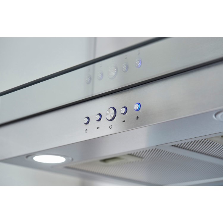 De Santii 60cm Flat Glass Chimney Cooker Hood  - Stainless Steel