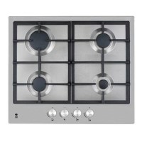 De Santii 60cm 4 Burner Gas Hob - Stainless Steel
