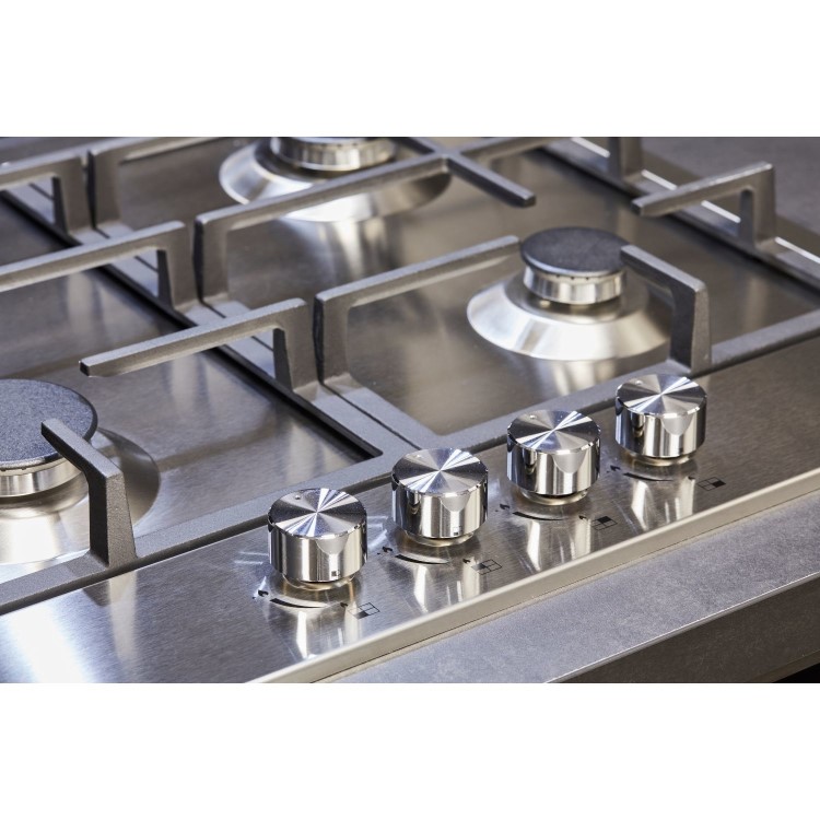 De Santii 60cm 4 Burner Gas Hob - Stainless Steel