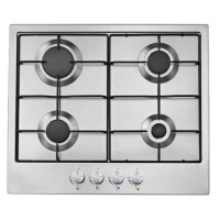 De Santii 60cm 4 Burner Gas Hob - Stainless Steel