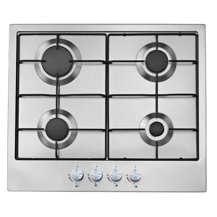 De Santii 60cm 4 Burner Gas Hob - Stainless Steel