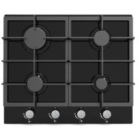 De Santii Esquire Splash 60cm 4 Burner Gas Hob - Black