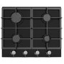 De Santii Esquire Splash 60cm 4 Burner Gas Hob - Black