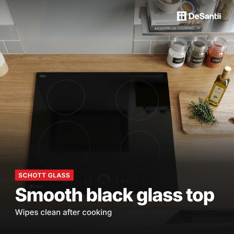 DeSantii 60cm 4 Zone Induction Hob with Slider Control
