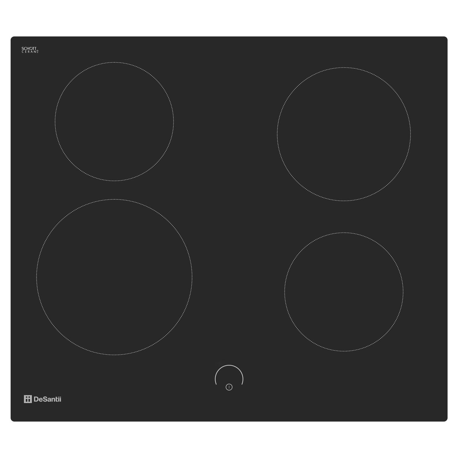 DeSantii 60cm 4 Zone Induction Hob with Slider Control