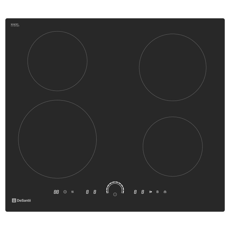 DeSantii 60cm 4 Zone Induction Hob with Slider Control