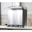 De Santii 600x750mm Curved Splashback - Stainless Steel