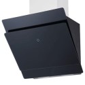 DS60TCAG/BK De Santii 60cm Angled Cooker Hood - Black Glass