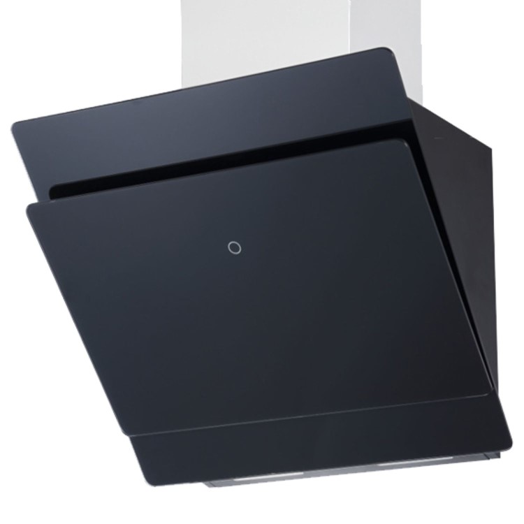 De Santii 60cm Angled Cooker Hood - Black Glass
