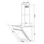De Santii 60cm Angled Cooker Hood - Black Glass