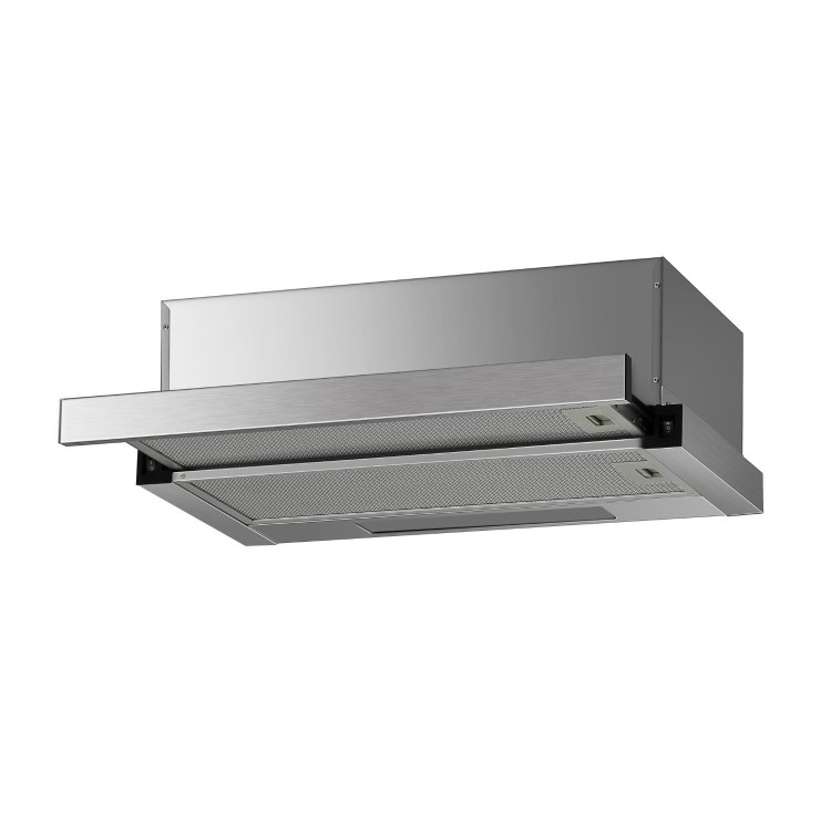 De Santii 60cm Telescopic Canopy Cooker Hood - Stainless Steel