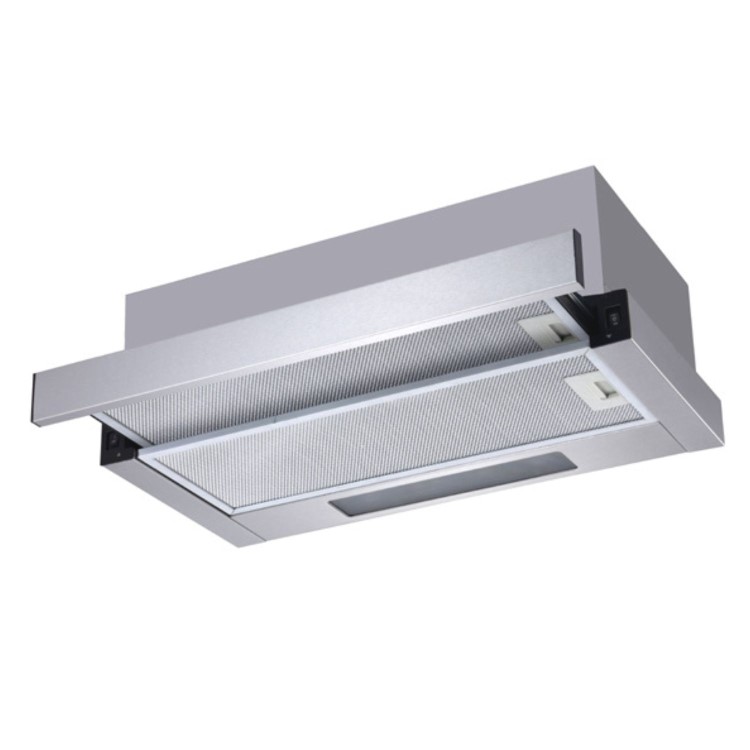 De Santii 60cm Telescopic Canopy Cooker Hood - Stainless Steel