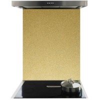 De Santii 600x750mm Toughened Glass Splashback - Brass