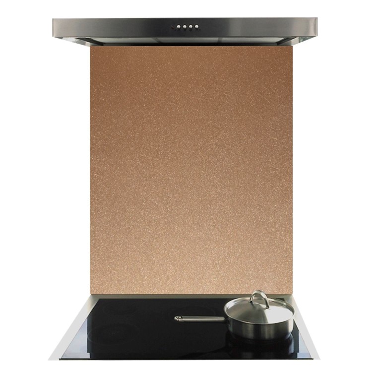 De Santii 600x750mm Toughened Glass Splashback - Copper