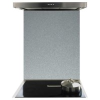 De Santii 600x750mm Toughened Glass Splashback - Dark Pewter