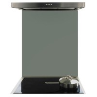 De Santii 600x750mm Toughened Glass Splashback - Olive