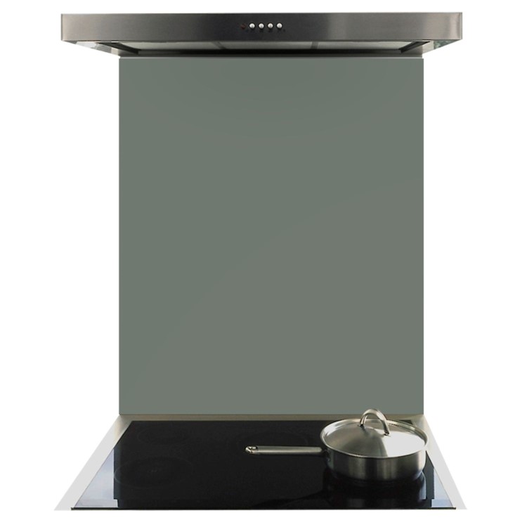 De Santii 600x750mm Toughened Glass Splashback - Olive