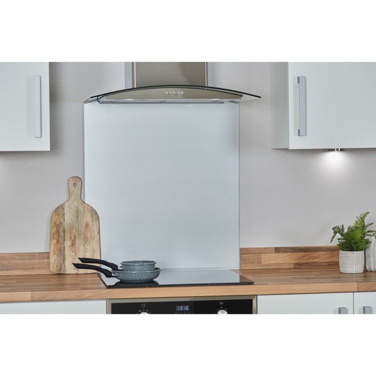 De Santii 70cm Curved Glass Chimney Cooker Hood - Stainless Steel