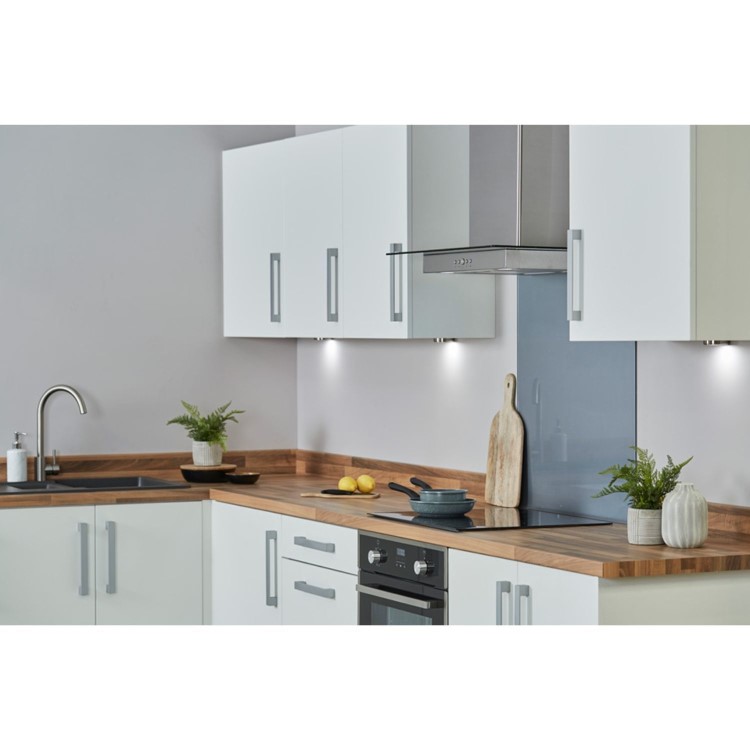 De Santii 70cm Flat Glass Chimney Cooker Hood - Stainless Steel