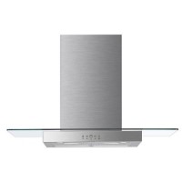 De Santii 70cm Flat Glass Chimney Cooker Hood - Stainless Steel