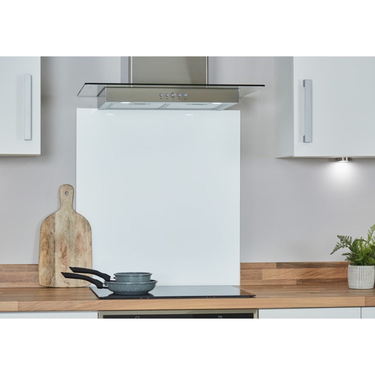 De Santii 70cm Flat Glass Chimney Cooker Hood - Stainless Steel