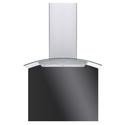 De Santii 70cm Curved Black Glass Splashback
