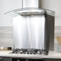 A1/DS70SBCVD Refurbished De Santii 700x750mm Curved Splashback - Stainless Steel