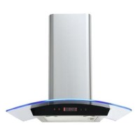 De Santii 70cm Curved Glass Chimney Cooker Hood - Stainless Steel