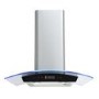 De Santii 70cm Curved Glass Chimney Cooker Hood - Stainless Steel