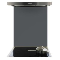 De Santii 700x750mm Toughened Glass Splashback - Charcoal