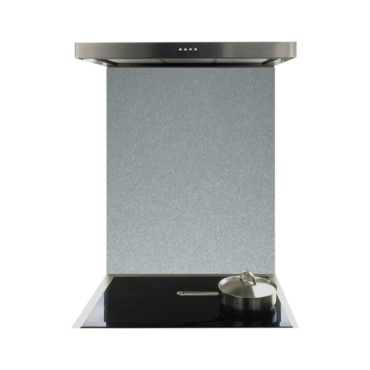 De Santii 700x750mm Toughened Glass Splashback - Dark Pewter