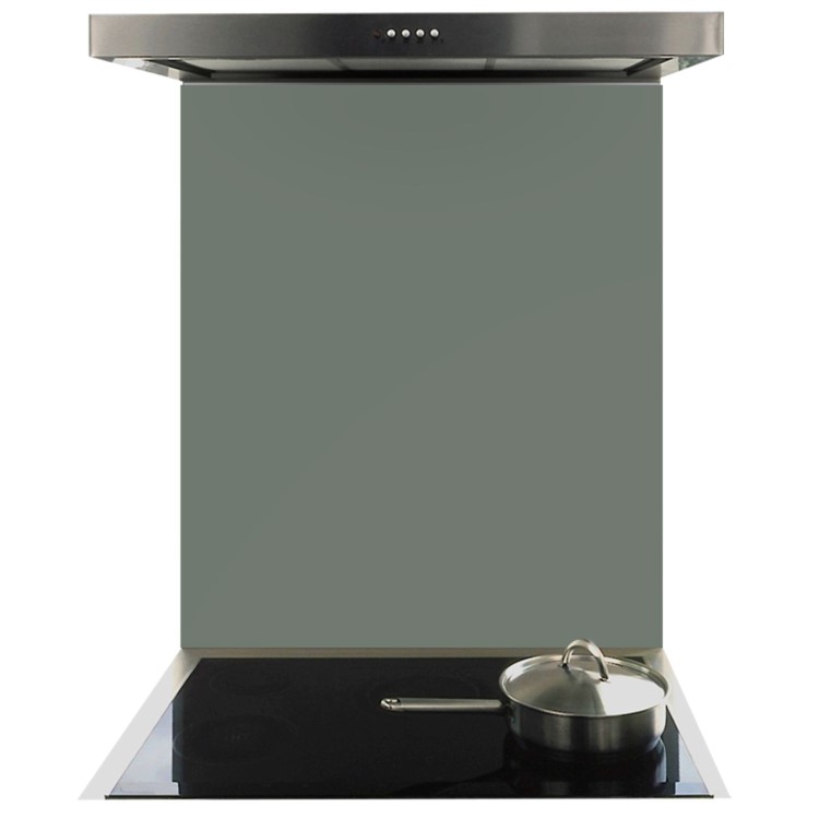 De Santii 700x750mm Toughened Glass Splashback - Olive