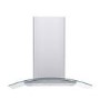 De Santii 90cm Curved Glass Cooker Hood - Stainless steel