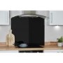 De Santii 90cm Curved Glass Cooker Hood - Stainless steel