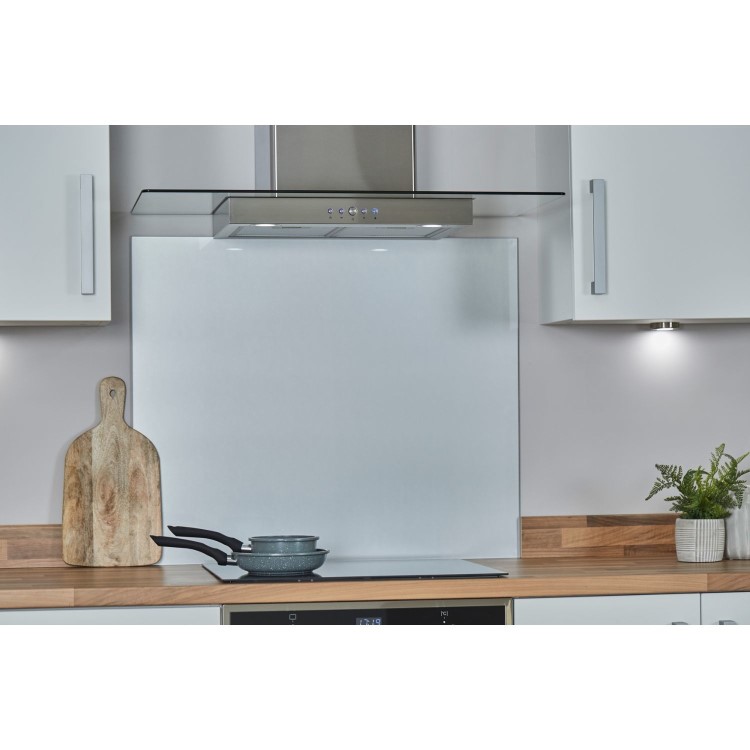 De Santii 60cm Flat Glass Chimney Cooker Hood - Stainless Steel