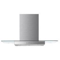 De Santii 60cm Flat Glass Chimney Cooker Hood - Stainless Steel