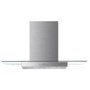 De Santii 60cm Flat Glass Chimney Cooker Hood - Stainless Steel