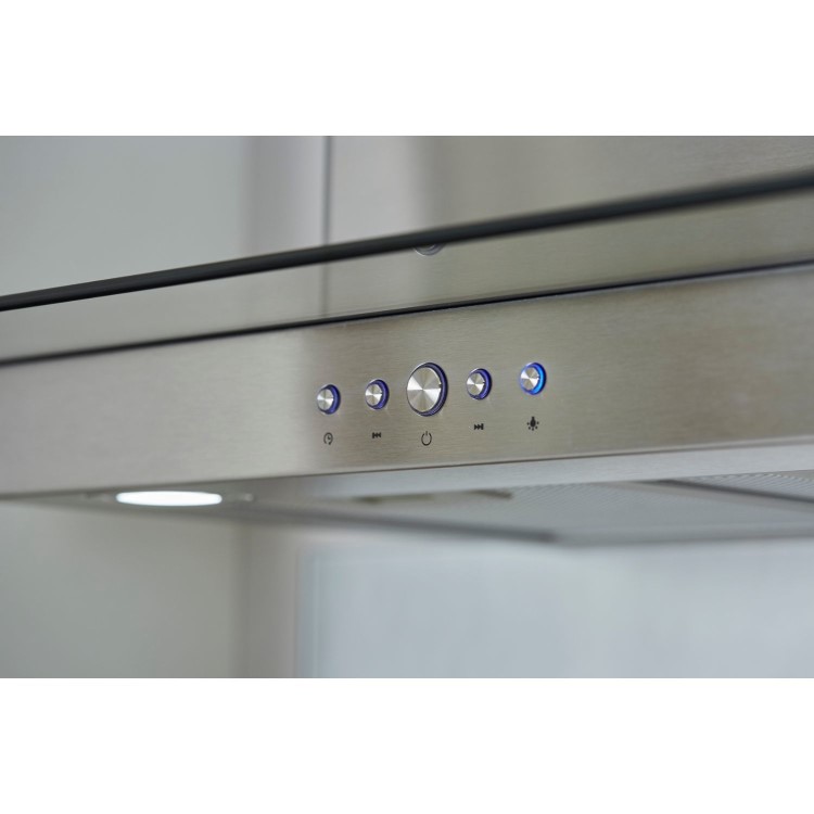 De Santii 60cm Flat Glass Chimney Cooker Hood - Stainless Steel
