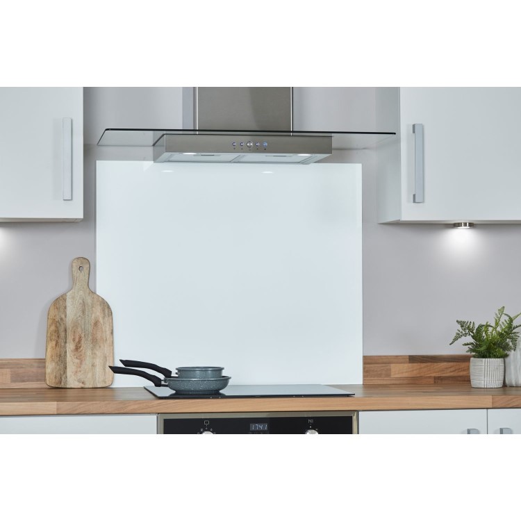 De Santii 60cm Flat Glass Chimney Cooker Hood - Stainless Steel