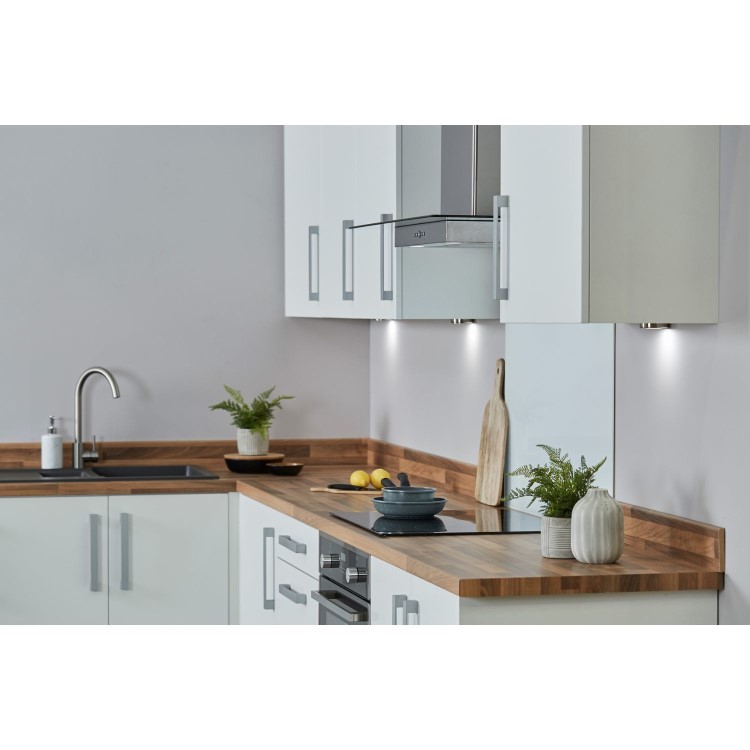 De Santii 60cm Flat Glass Chimney Cooker Hood - Stainless Steel