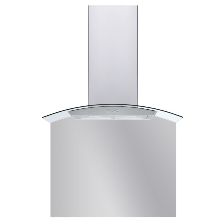 De Santii 90cm Curved Glass Splashback for DS90CG - Pewter