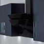 De Santii 90cm Chimney Cooker Hood - Black Glass