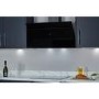De Santii 90cm Chimney Cooker Hood - Black Glass