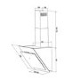 De Santii 90cm Chimney Cooker Hood - Black Glass