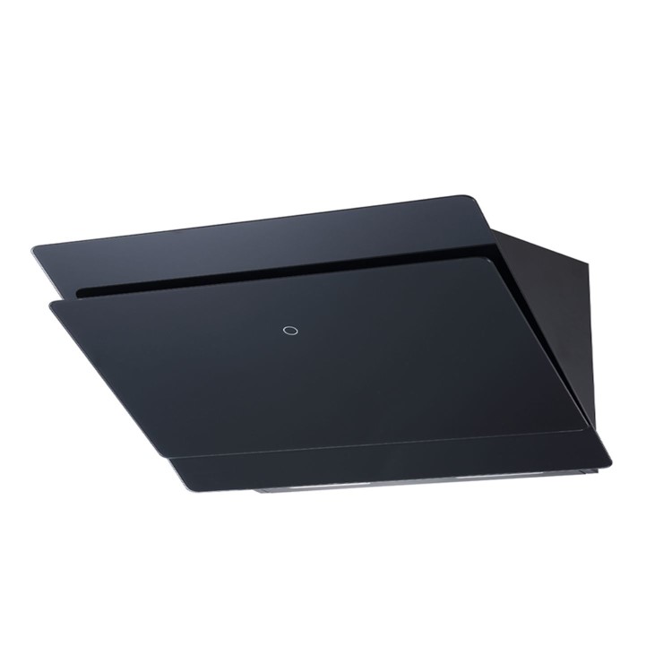 De Santii 90cm Chimney Cooker Hood - Black Glass
