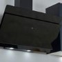 De Santii 90cm Chimney Cooker Hood - Black Glass
