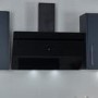 De Santii 90cm Chimney Cooker Hood - Black Glass