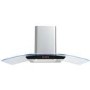 De Santii 90cm Curved Glass Chimney Cooker Hood - Stainless Steel