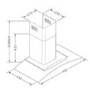 De Santii 90cm Curved Glass Chimney Cooker Hood - Stainless Steel