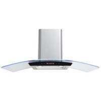 De Santii 90cmn Curved Chimney Cooker Hood - Stainless Steel